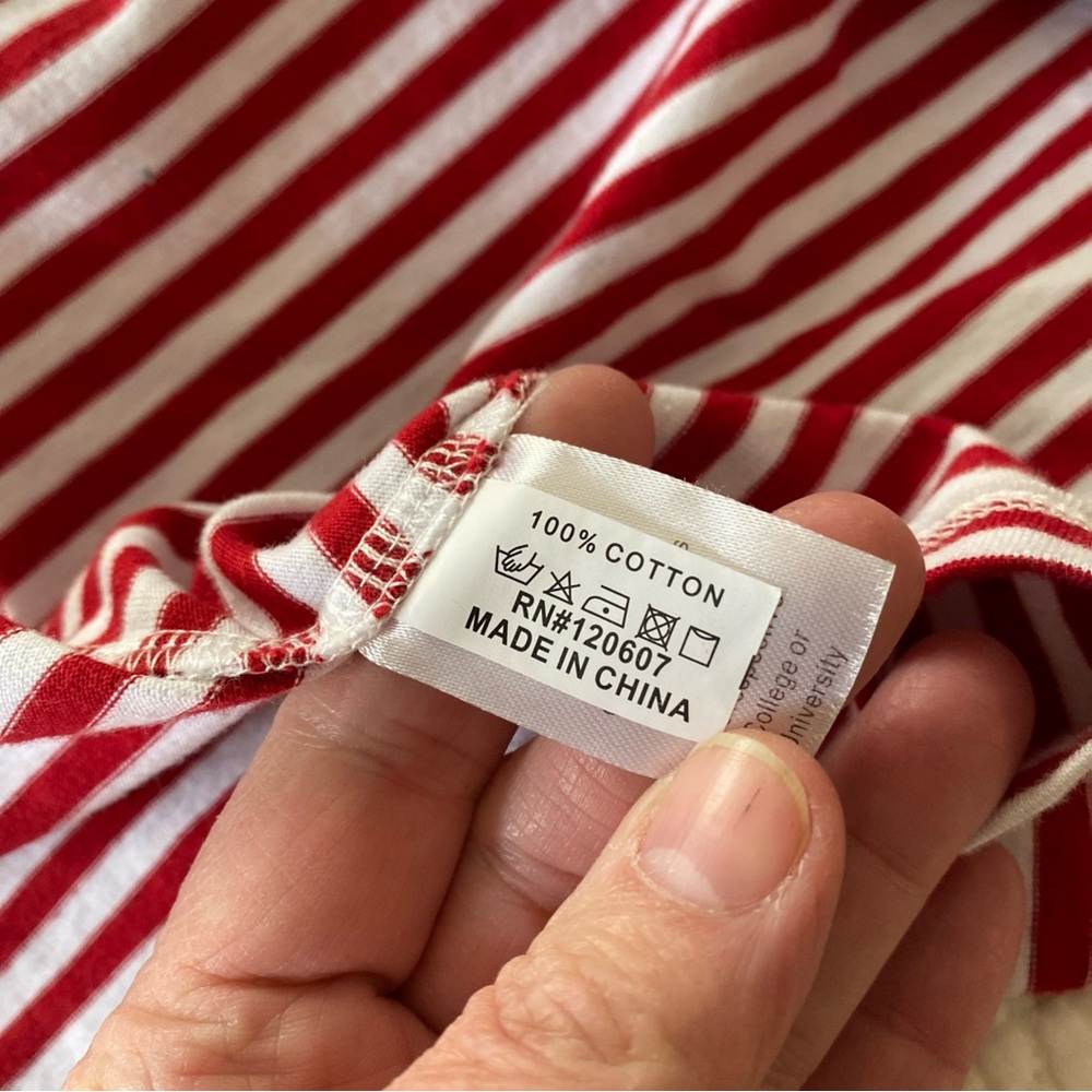 Arkansas Razorbacks women’s Open Front Vest Hog Logo red white stripes Small Med - Picture 12 of 13